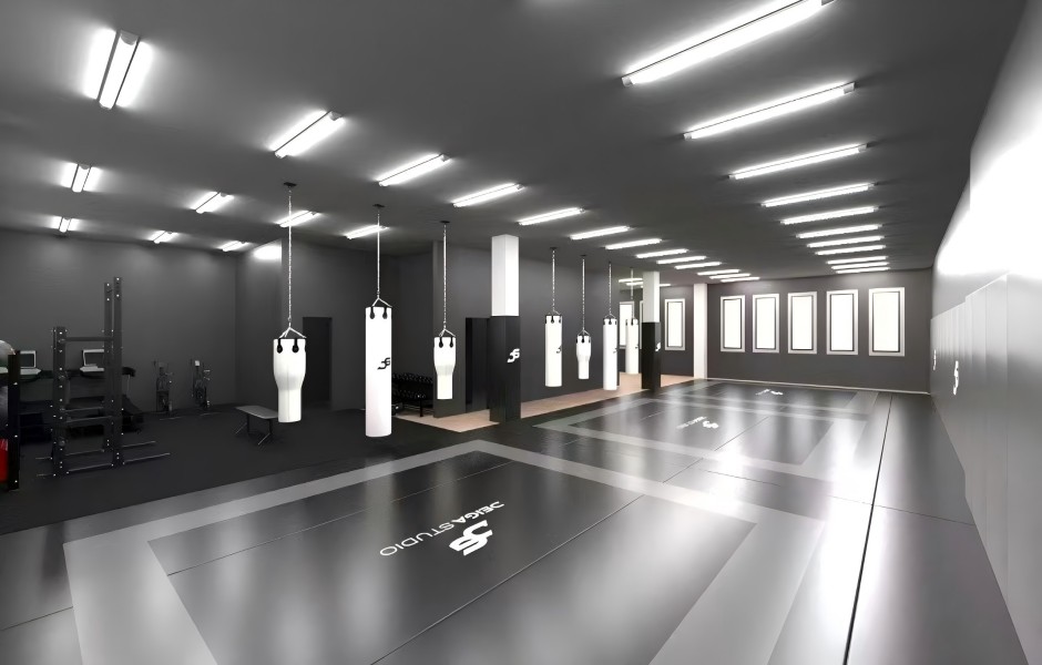 صالة ألعاب رياضية للملاكمة مايكل ديجا من K1 Champion - تصميم شامل بمساحة 200 متر مربع